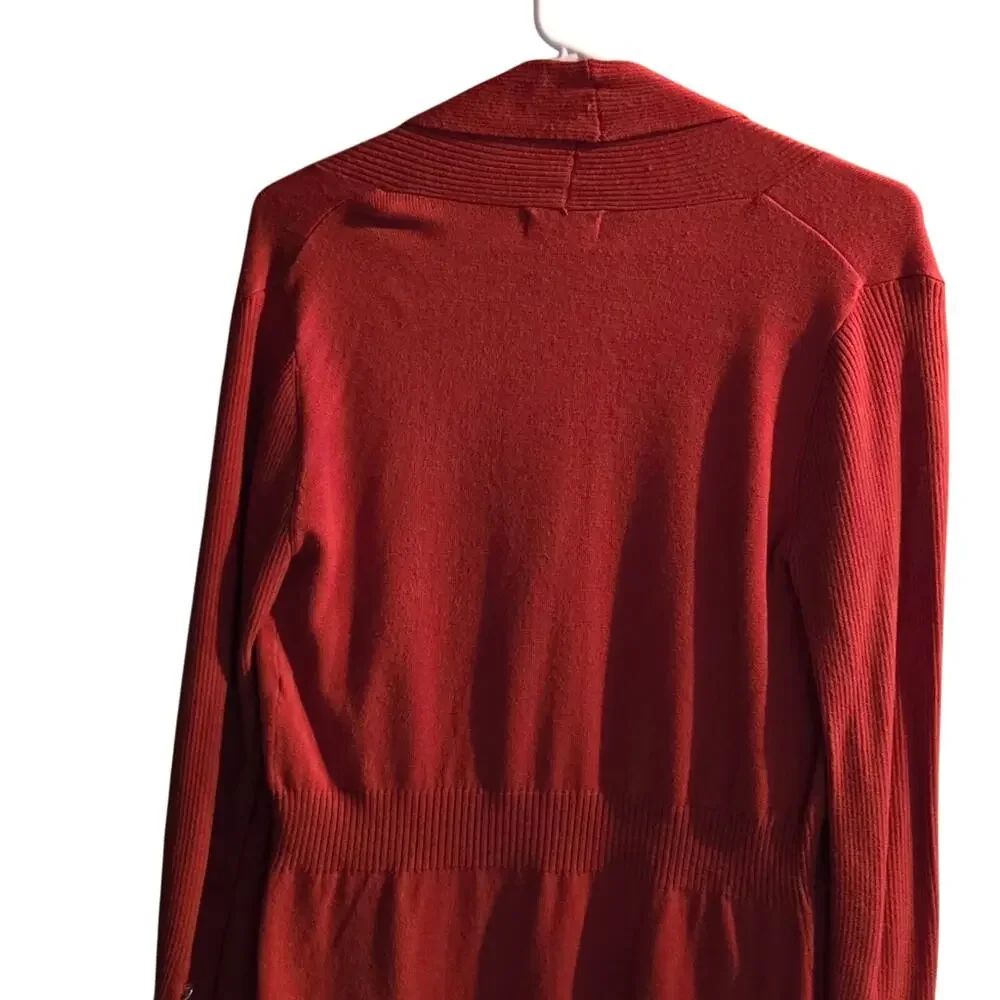 Women's Cardigan sweater size small, burnt orange - Picture 3 of 7